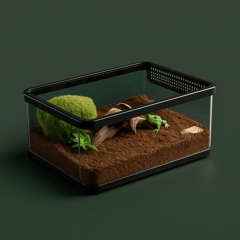Terrarium Noir ventilée pour reptile | Terranys Terranys