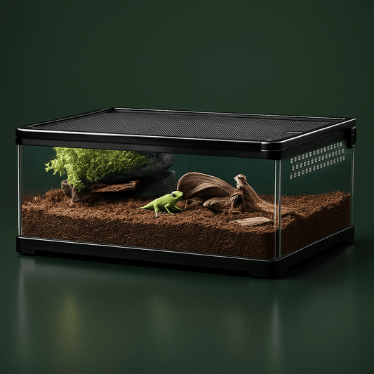 Terrarium Noir ventilée pour reptile | Terranys Terranys